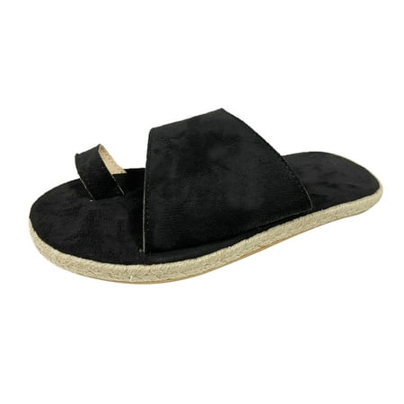 dmqupv Ladies Fashion Solid Color Flock Cover Toe Roman Flat Casual Sandals Quilted Sandals for Women Female flats-sandals Black 9
dmqupv Ladies Fashion Solid Color Flock Cover Toe Roman Flat Casual Sandals Quilted Sandals for Women Female flats-sandals Black 9