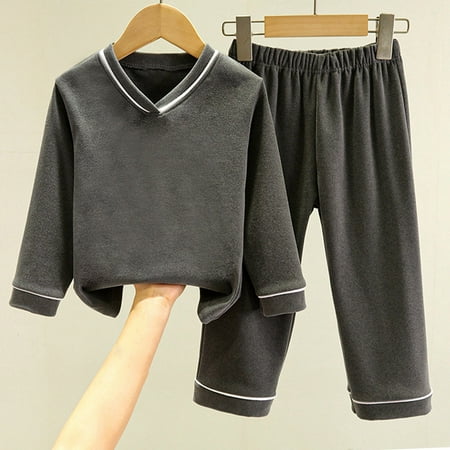 Ynynloco Toddler Kids Boys Girls Winter Pajama Set Solid Color V-Neck Long Sleeve Thickened Warm Loungewear Soft 2 Piece Pjs Outfits Matching Sleepwear
Ynynloco Toddler Kids Boys Girls Winter Pajama Set Solid Color V-Neck Long Sleeve Thickened Warm Loungewear Soft 2 Piece Pjs Outfits Matching Sleepwear