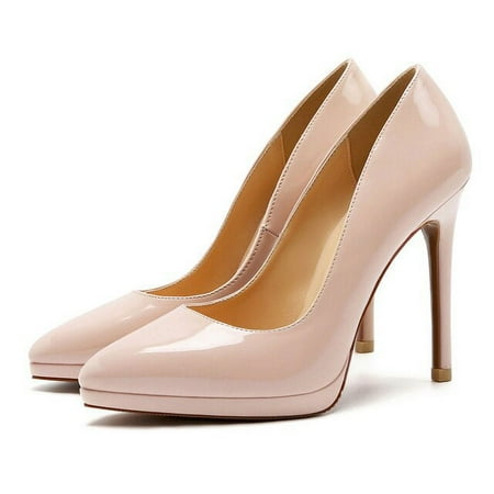 YCNYCHCHY Women Extreme 11cm Thin High Heels Genuine Patent Leather Pumps Female Lady Wedding Platform Red Black Pointed Toe Shoes
YCNYCHCHY Women Extreme 11cm Thin High Heels Genuine Patent Leather Pumps Female Lady Wedding Platform Red Black Pointed Toe Shoes