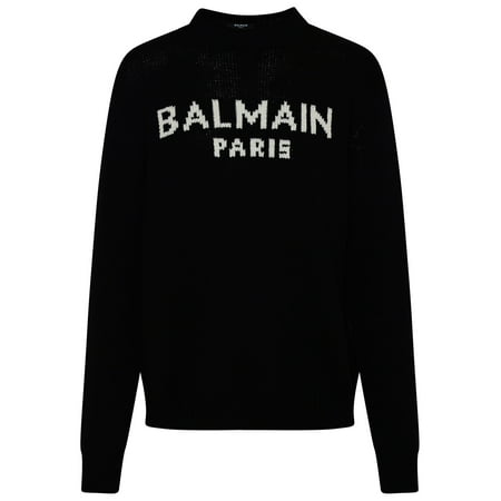 BALMAIN Maglia In Lana Merino Nera