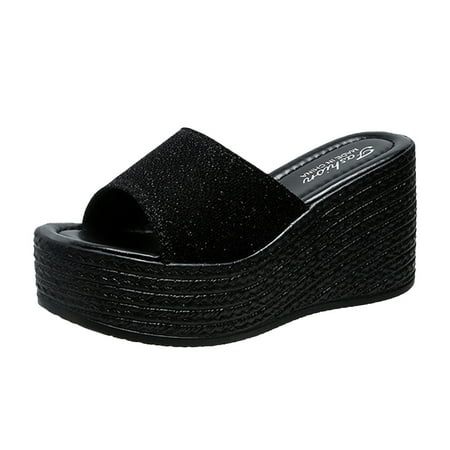 Summer Saving Clearance! Kukoosong Womens Wedge Sandals Matsu Heel Thick Sole Slope Heel Womens Shoes Breathable Slip-On Beach Sandals Women Black 39
Summer Saving Clearance! Kukoosong Womens Wedge Sandals Matsu Heel Thick Sole Slope Heel Womens Shoes Breathable Slip-On Beach Sandals Women Black 39
