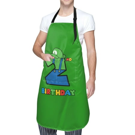 Green Super Luigi Birthday Boys 2nd Waterproof Apron with 2 Pockets for Men Women Adjustable Chef Bib Apron for Kitchen Cooking BBQ Grooming
Green Super Luigi Birthday Boys 2nd Waterproof Apron with 2 Pockets for Men Women Adjustable Chef Bib Apron for Kitchen Cooking BBQ Grooming