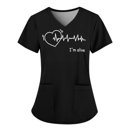 Women Scrubs Top Nurses Clothing Workwear Working Uniform T-Shirt Fashion Printed Short Sleeve Leisure With Pockets V-Neck Shirts Blouse Tops
Women Scrubs Top Nurses Clothing Workwear Working Uniform T-Shirt Fashion Printed Short Sleeve Leisure With Pockets V-Neck Shirts Blouse Tops