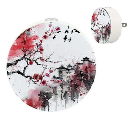 House Ink Landscape Painting Automatic night lights plug into wall Dusk to Dawn Sensor Nightlights for Kids & Adults for Bathroom Hallway
House Ink Landscape Painting Automatic night lights plug into wall Dusk to Dawn Sensor Nightlights for Kids & Adults for Bathroom Hallway