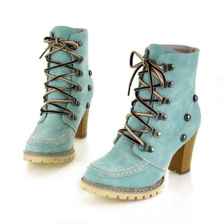 LnjYIGJ Women s Middle Mid Calf Boots Women s Winter Lace Up Suede Thick Soled Thick High Heeled Non Slip Short Boots
LnjYIGJ Women s Middle Mid Calf Boots Women s Winter Lace Up Suede Thick Soled Thick High Heeled Non Slip Short Boots