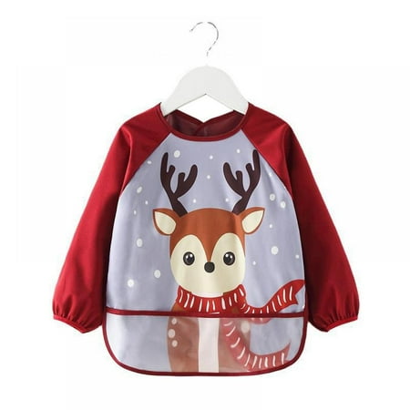 Cute Cartoon Baby Bibs Waterproof Infant Eating Bib with Pocket Children Drawing Long Sleeve Apron Kids Burp Cloth Baby Stuff (Scarf deer) 
Cute Cartoon Baby Bibs Waterproof Infant Eating Bib with Pocket Children Drawing Long Sleeve Apron Kids Burp Cloth Baby Stuff (Scarf deer)