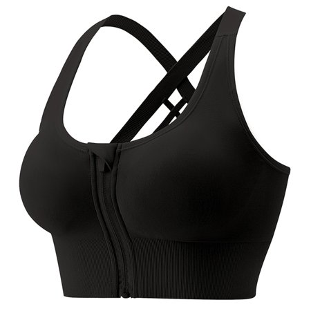 MINZON Women Zip Front Sports Bra Wireless Post Bra Active Yoga Sports Bras
MINZON Women Zip Front Sports Bra Wireless Post Bra Active Yoga Sports Bras