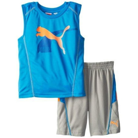 Puma Toddlers Swift Perf Set - Sleeveless Shirt & Shorts Combo Set - Blue