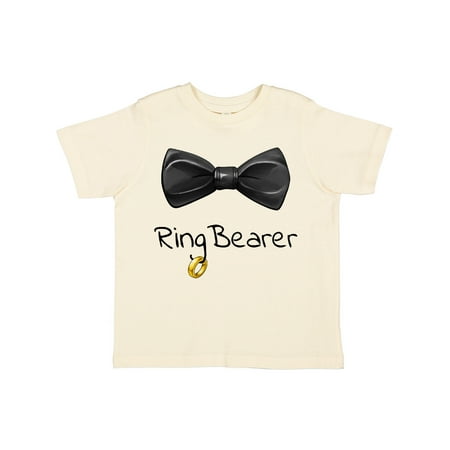 Inktastic Ring Bearer- black bow tie Gift Toddler Boy or Toddler Girl T-Shirt