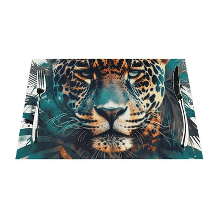 Tropical animal art design mat heat-resistant dining table mat washable PVC table mat woven vinyl kitchen table mat indoor anti slip and anti fouling dining mat
Tropical animal art design mat heat-resistant dining table mat washable PVC table mat woven vinyl kitchen table mat indoor anti slip and anti fouling dining mat