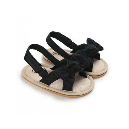 SIMANLAN Infant Strappy Sandals Soft Sole Crib Shoes Bowknot Flat Sandal Newborn Non-Slip Summer Flats Baby Girls Magic Tape Princess Shoe Black 6-12 months
SIMANLAN Infant Strappy Sandals Soft Sole Crib Shoes Bowknot Flat Sandal Newborn Non-Slip Summer Flats Baby Girls Magic Tape Princess Shoe Black 6-12 months