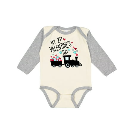 Inktastic My First Valentines Day- train Gift Baby Boy or Baby Girl Long Sleeve Bodysuit
Inktastic My First Valentines Day- train Gift Baby Boy or Baby Girl Long Sleeve Bodysuit