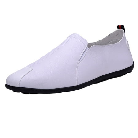 HGWXX7 Stylish Shoes Fashion Men Leather Casual Slip-On Breathable Driving Boat Shoes Dress Shoes