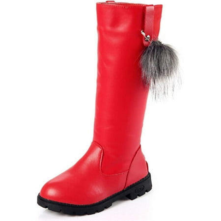 Girl s Waterproof Pom Pom Back Zipper Knee High Winter Riding Boots (Toddler/Little Kid/Big Kid) 
Girl s Waterproof Pom Pom Back Zipper Knee High Winter Riding Boots (Toddler/Little Kid/Big Kid)