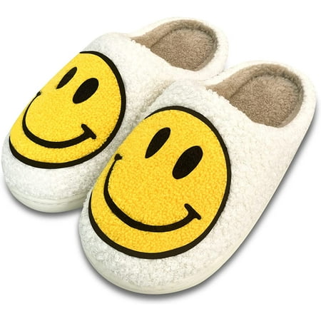 OSLEI Smiley Face Slippers Retro Soft Plush Lightweight House Slippers Slip-on Cozy Indoor Outdoor Slippers Slip on Anti-Skid Sole
OSLEI Smiley Face Slippers Retro Soft Plush Lightweight House Slippers Slip-on Cozy Indoor Outdoor Slippers Slip on Anti-Skid Sole