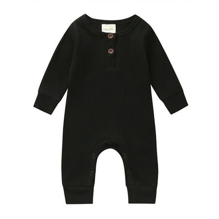 Calsunbaby Newborn Baby Boy Girl Romper One Piece Solid Color Knit Ribbed Long Sleeve Jumpsuit Clothes Black 12-18 Months
Calsunbaby Newborn Baby Boy Girl Romper One Piece Solid Color Knit Ribbed Long Sleeve Jumpsuit Clothes Black 12-18 Months