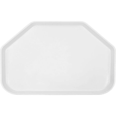 Cambro 14"x22" Trapezoid Food Trays, Fiberglass, 12PK, White, 1422TR-148