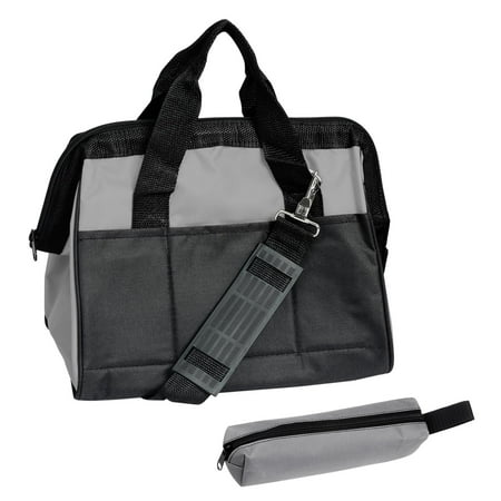 Tool Bag 12 Inch Oxford Waterproof 14 Pockets with Tool Pouch Bag & Strap Gray
Tool Bag 12 Inch Oxford Waterproof 14 Pockets with Tool Pouch Bag & Strap Gray
