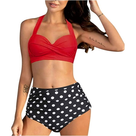 Set High Swimsuit Women Bikini Piece Retro Waist Ruched Two Halter Print Bikini Sports Bra Top
Set High Swimsuit Women Bikini Piece Retro Waist Ruched Two Halter Print Bikini Sports Bra Top