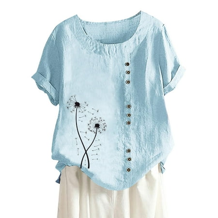 Women Cotton Linen T Shirt Tops Casual Loose Fit Print Tees Short Sleeve Plus Long Sleeve Sleep Shirts Cotton
Women Cotton Linen T Shirt Tops Casual Loose Fit Print Tees Short Sleeve Plus Long Sleeve Sleep Shirts Cotton
