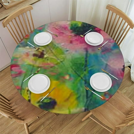 Round Fitted Tablecloth Green Yellow Flower Watercolor Floral Bright Elastic Edge Tablecloth Waterproof Oilcloth Table Cover for
Round Fitted Tablecloth Green Yellow Flower Watercolor Floral Bright Elastic Edge Tablecloth Waterproof Oilcloth Table Cover for