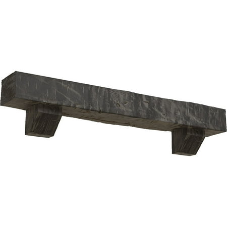 Ekena Millwork 4 H x 6 D x 72 W Hand Hewn Faux Wood Urethane Fireplace Mantel Kit W/ Ashford Corbels Aged Cedar
Ekena Millwork 4 H x 6 D x 72 W Hand Hewn Faux Wood Urethane Fireplace Mantel Kit W/ Ashford Corbels Aged Cedar