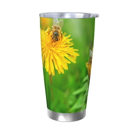 Junzan Bees Pollinates A Yellow Dandelion for 20oz Stainless Steel Insulated Car Cup with Spillproof Lid - Insulated Coffee Mug Thermal Cup-Without Straw
Junzan Bees Pollinates A Yellow Dandelion for 20oz Stainless Steel Insulated Car Cup with Spillproof Lid - Insulated Coffee Mug Thermal Cup-Without Straw