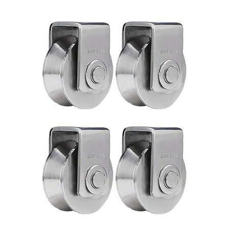 4Pcs 2 Inch V Type Pulley Roller 304 Stainless Steel Sliding Gate Roller Wheel Bearing for Material Handling and Moving
4Pcs 2 Inch V Type Pulley Roller 304 Stainless Steel Sliding Gate Roller Wheel Bearing for Material Handling and Moving