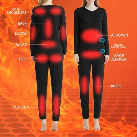 

Simplmasygenix Thermal Underwear for Women Men Intelligent Electric Charging and Velvet Thickened Warm Keeping Suit In Winter Women