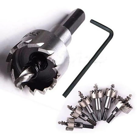 Carbide Tipped Drill Bit Set - 16-50mm Hole Saw Tool with Metal Wood and Alloy Cutters