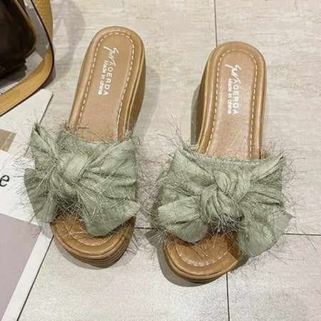 Fjofpr Slippers for Women Sandals Women Slope Heel Open Toe Bow-Knot Slippers Comfy Beach Shoes Flip Flop Hot
Fjofpr Slippers for Women Sandals Women Slope Heel Open Toe Bow-Knot Slippers Comfy Beach Shoes Flip Flop Hot