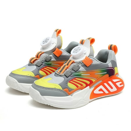 Boys Casual Colorful Sneakers With Rotating Button Non-slip Shock Absorption Breathable Basketball Shoes For Outdoor Sports
Boys Casual Colorful Sneakers With Rotating Button Non-slip Shock Absorption Breathable Basketball Shoes For Outdoor Sports
