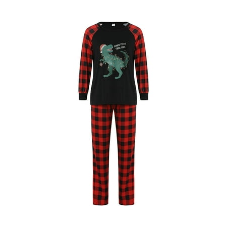 Family Matching Pajamas Nightwear Set Dinosaur Plaid Print O-Neck Long Sleeve Tops+Trousers
Family Matching Pajamas Nightwear Set Dinosaur Plaid Print O-Neck Long Sleeve Tops+Trousers