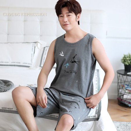 QWZNDZGR Summer Men Pyjamas 100%Cotton Striped Pajamas Set Casual Sleeveless Sleepwear Pyjamas Night Suits Pijamas Plus Size 4XL Home PJ
QWZNDZGR Summer Men Pyjamas 100%Cotton Striped Pajamas Set Casual Sleeveless Sleepwear Pyjamas Night Suits Pijamas Plus Size 4XL Home PJ