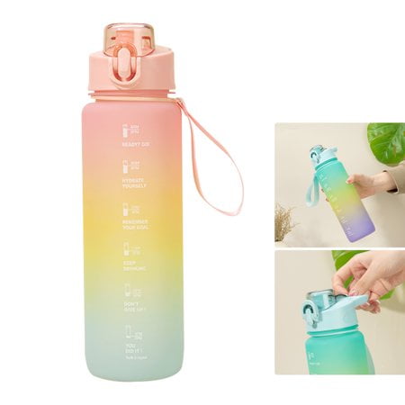 32oz Water Bottles with Times to Drink and Straw Motivational Water Bottle with Time Marker Leakproof & BPA Free Drinking Sports Water Bottle for Fitness Gym & Outdoor
32oz Water Bottles with Times to Drink and Straw Motivational Water Bottle with Time Marker Leakproof & BPA Free Drinking Sports Water Bottle for Fitness Gym & Outdoor