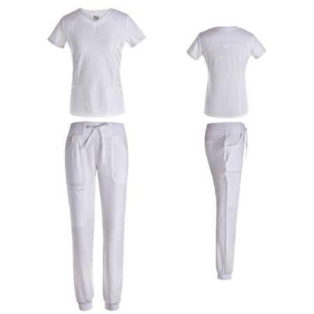 Women s Medical Nursing Jogger Scrub Set Top and Pant