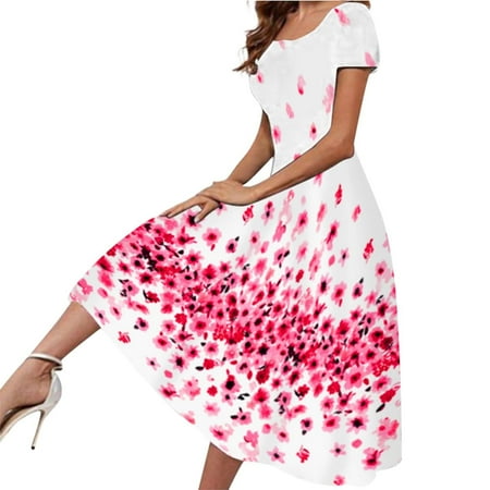 Floleo Women s Dress Discount Summer Short Sleeve Round Neck Casual Fashion Party Daily Elegant Printing Dress Clearance
Floleo Women s Dress Discount Summer Short Sleeve Round Neck Casual Fashion Party Daily Elegant Printing Dress Clearance