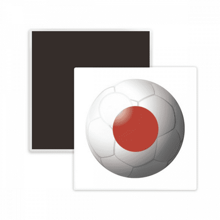 Japan National Flag Soccer Football Square Ceracs Fridge Magnet Keepsake Memento