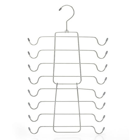 Foldable Alloy Clothes-rack Bra Hanger Metal Space Saving Hangers For Closet Tie Organizer Storage Gray