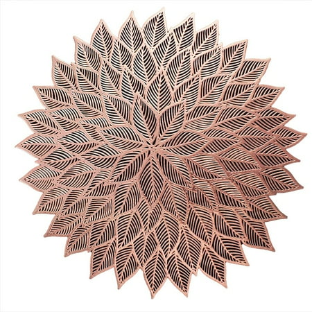 Placemats Set of 6 Round Hollow Out Flowers Place Mats for Dining Table Pressed Rose Gold
Placemats Set of 6 Round Hollow Out Flowers Place Mats for Dining Table Pressed Rose Gold