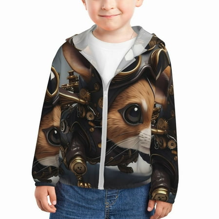 Vsdgher Steampunk Squirrel Pilot Kids Sun Protection Hoodie with Zip Rash Guard Tops Children s Long Sleeve Sun Protection Clothing - 3 Years
Vsdgher Steampunk Squirrel Pilot Kids Sun Protection Hoodie with Zip Rash Guard Tops Children s Long Sleeve Sun Protection Clothing - 3 Years