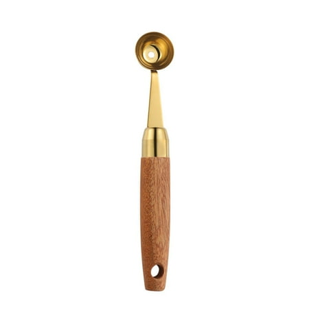 Farfi Melon Scoop Single Head Smooth Stainless Steel Portable Wooden Handle Fruit Dig Ball Spoon kitchen (Golden Type B)
Farfi Melon Scoop Single Head Smooth Stainless Steel Portable Wooden Handle Fruit Dig Ball Spoon kitchen (Golden Type B)