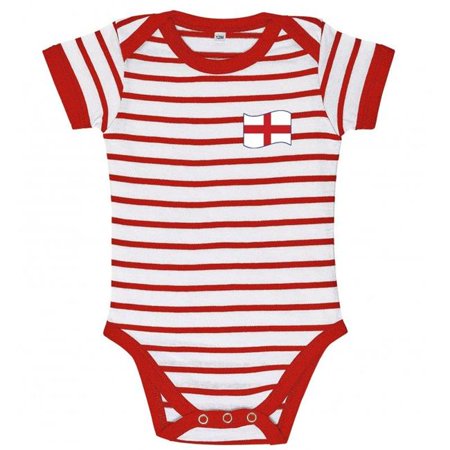 Supportershop SUP533 England Striped Baby Bodysuit Red & White - 18-23 Months
Supportershop SUP533 England Striped Baby Bodysuit Red & White - 18-23 Months