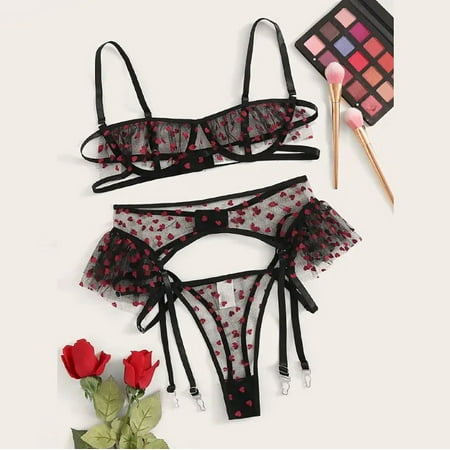 KOOYI Sexy Exquisite Lace Lingerie Bra+Garter+Briefs Set Babydoll Cut-Out Sleepwear Valentine s Nightgown Pajamas Wine Red / S
KOOYI Sexy Exquisite Lace Lingerie Bra+Garter+Briefs Set Babydoll Cut-Out Sleepwear Valentine s Nightgown Pajamas Wine Red / S