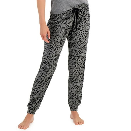 Jenni Womens Printed Jogger Pajama Pants Star Large