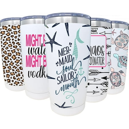 Travel Coffee Mug Tumbler w/ Slider Lid | 20oz Spill Proof Stainless Steel Thermos Cup for Travel | Reusable Insulated Double Wall Design for Iced Coffee & Cold Brew (Mermaid Soul)
Travel Coffee Mug Tumbler w/ Slider Lid | 20oz Spill Proof Stainless Steel Thermos Cup for Travel | Reusable Insulated Double Wall Design for Iced Coffee & Cold Brew (Mermaid Soul)