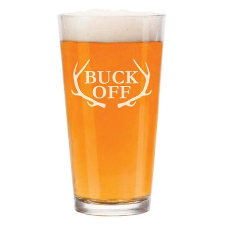 16 oz Beer Pint Glass Buck Off Antlers Hunt Huting Funny
16 oz Beer Pint Glass Buck Off Antlers Hunt Huting Funny
