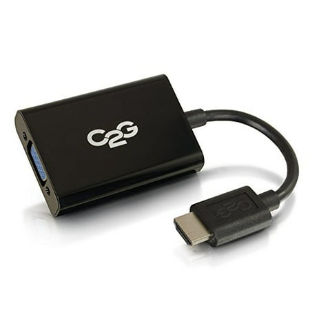 C2g Hdmi Male To Vga And Stereo Audio Female Adapter Converter Dongle - Hdmi\/vga\/mini-phone For Audio\/video Device, Monitor, Notebook - 8\