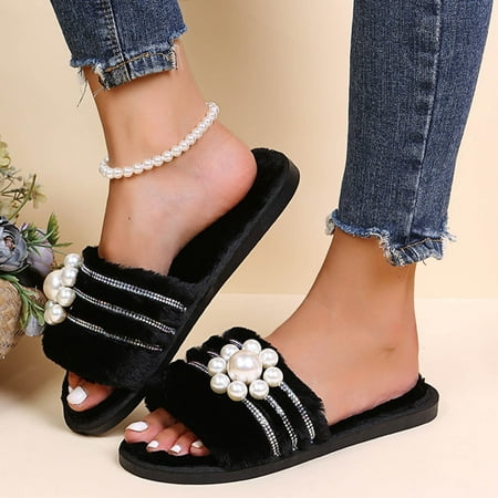 〖Yilirongyumm〗 Black 40-41 Slippers For Women Slippers Women s Fashion Cotton Color Open-Toe Decoration Flat Warm Solid Pearl Women s Slipper
〖Yilirongyumm〗 Black 40-41 Slippers For Women Slippers Women s Fashion Cotton Color Open-Toe Decoration Flat Warm Solid Pearl Women s Slipper