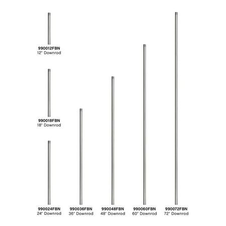 Hinkley Lighting 990012F 12 Long Downrod For Hinkley Ceiling Fans - Nickel
